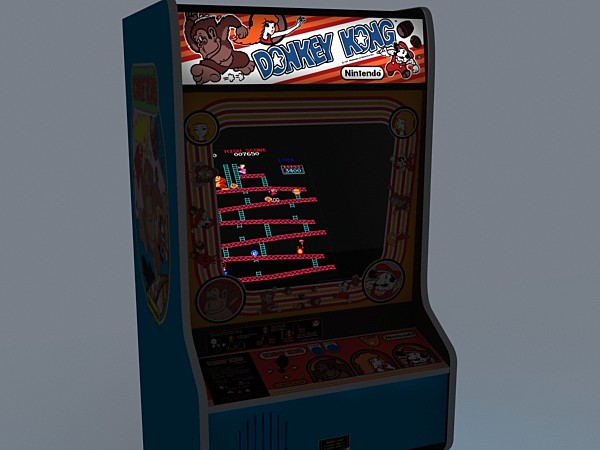 3d model of donkey kong arcade - donkey kong arcade by monkeyodoom